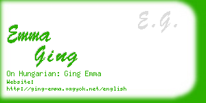 emma ging business card